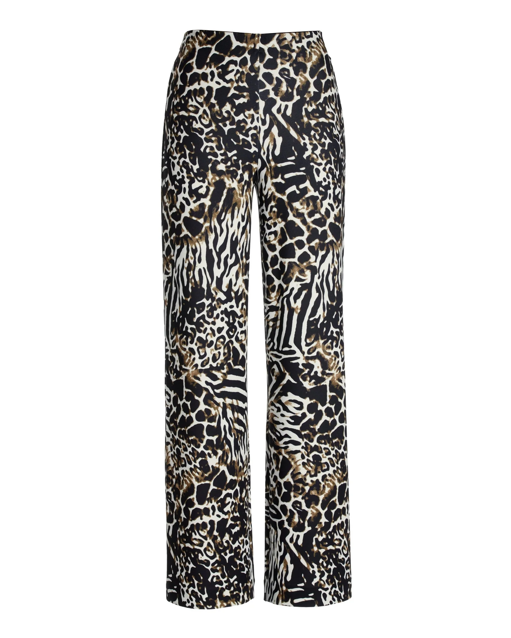 Beyond Travel Jungle Mix Print Palazzo Pant Black Multi - Futureuc
