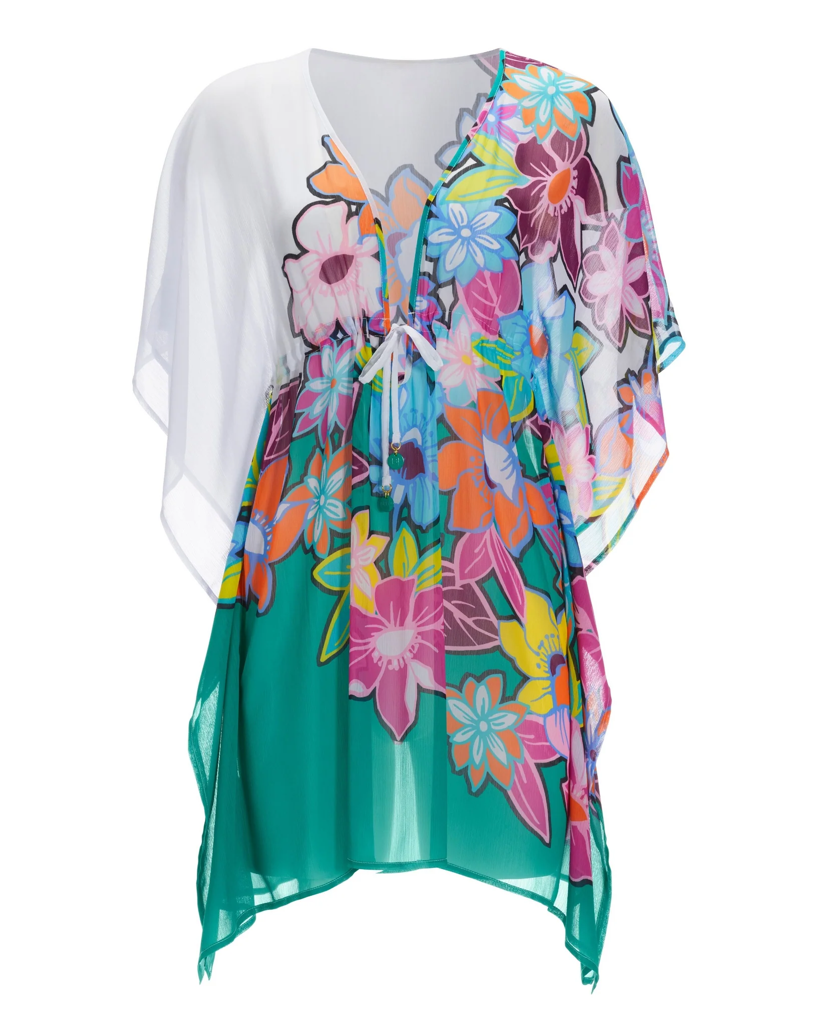 Bright Floral Chiffon Caftan Multi - Futureuc