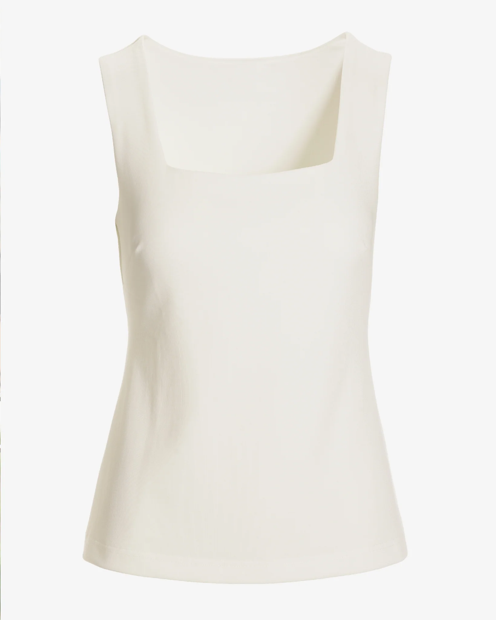 Beyond Travel Square Neck Sleeveless Shell Top Ivory Coast - Futureuc