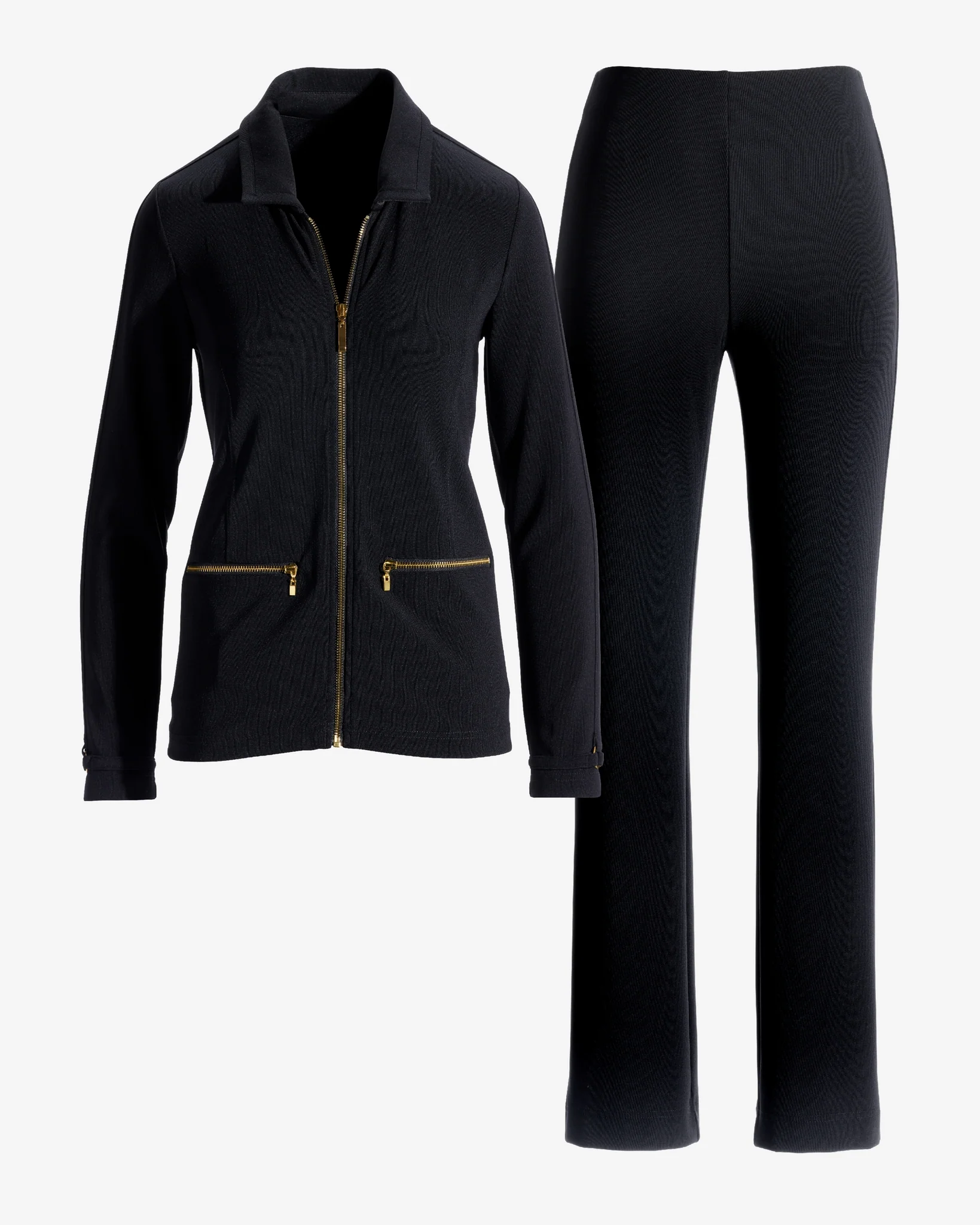 Beyond Travel Collared Sport Set Jet Black - Futureuc