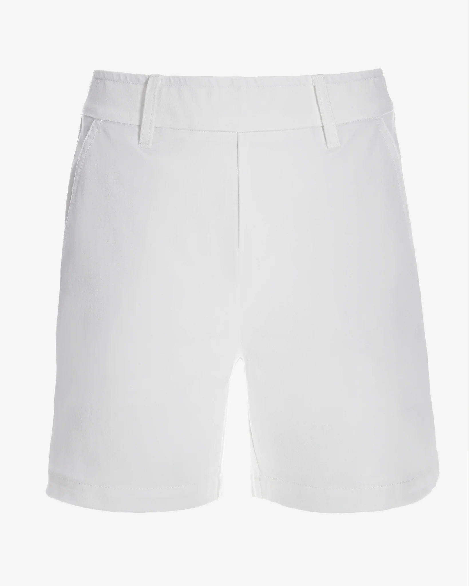 Twill Pull-On Five-Inch Short Pure White - Futureuc