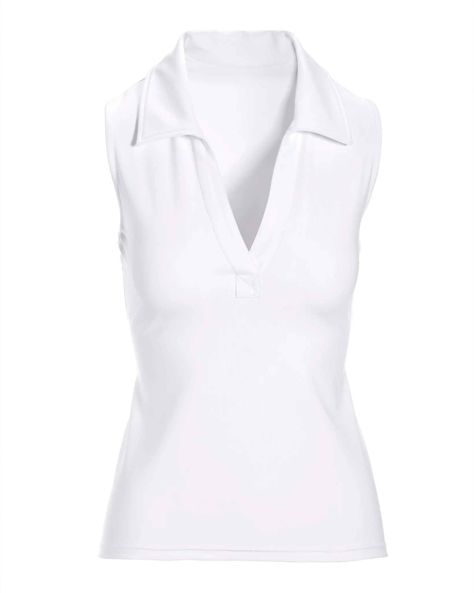 B-Active Sleeveless Polo Top Pure White - Futureuc