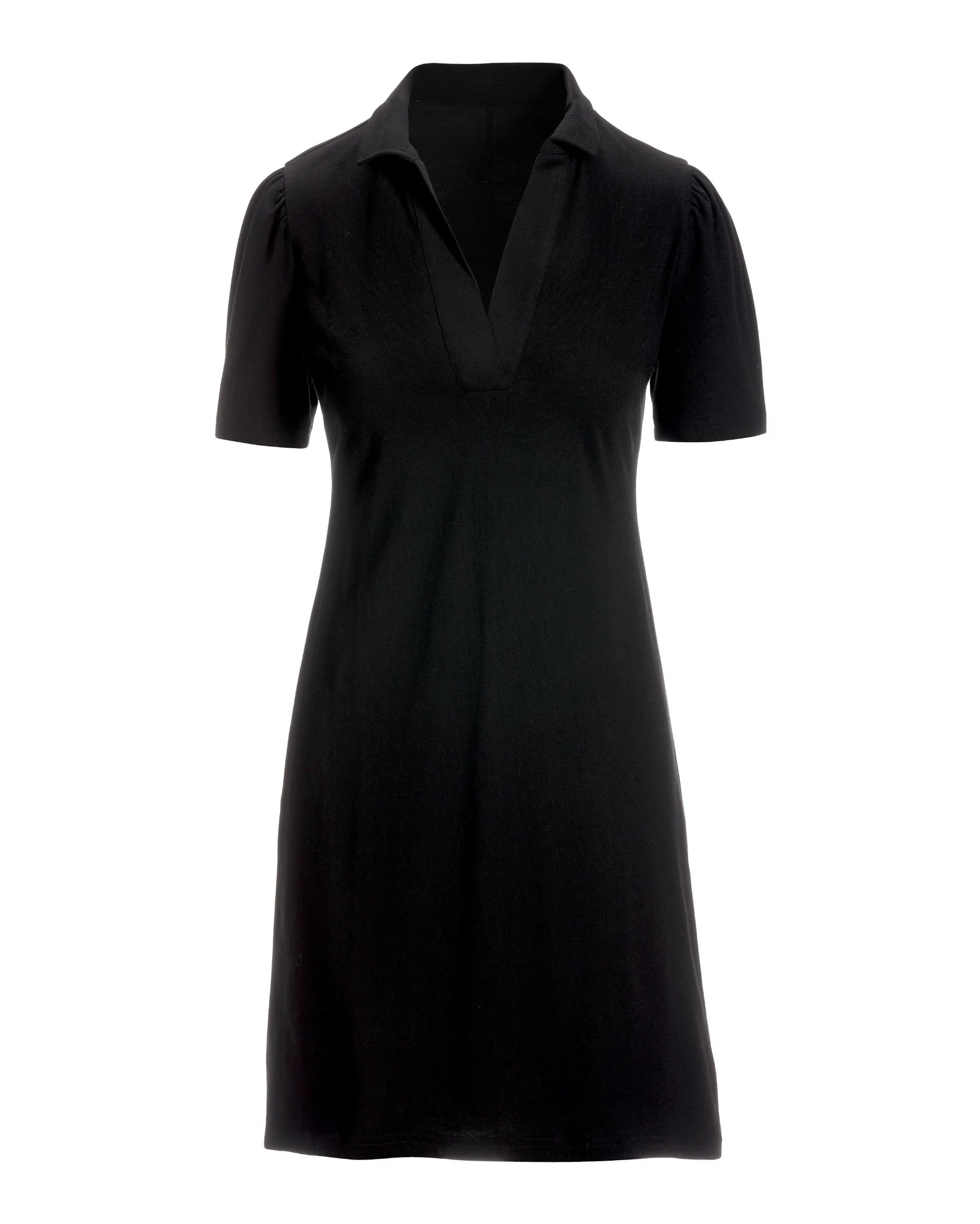 Casual Polo Dress Black - Futureuc