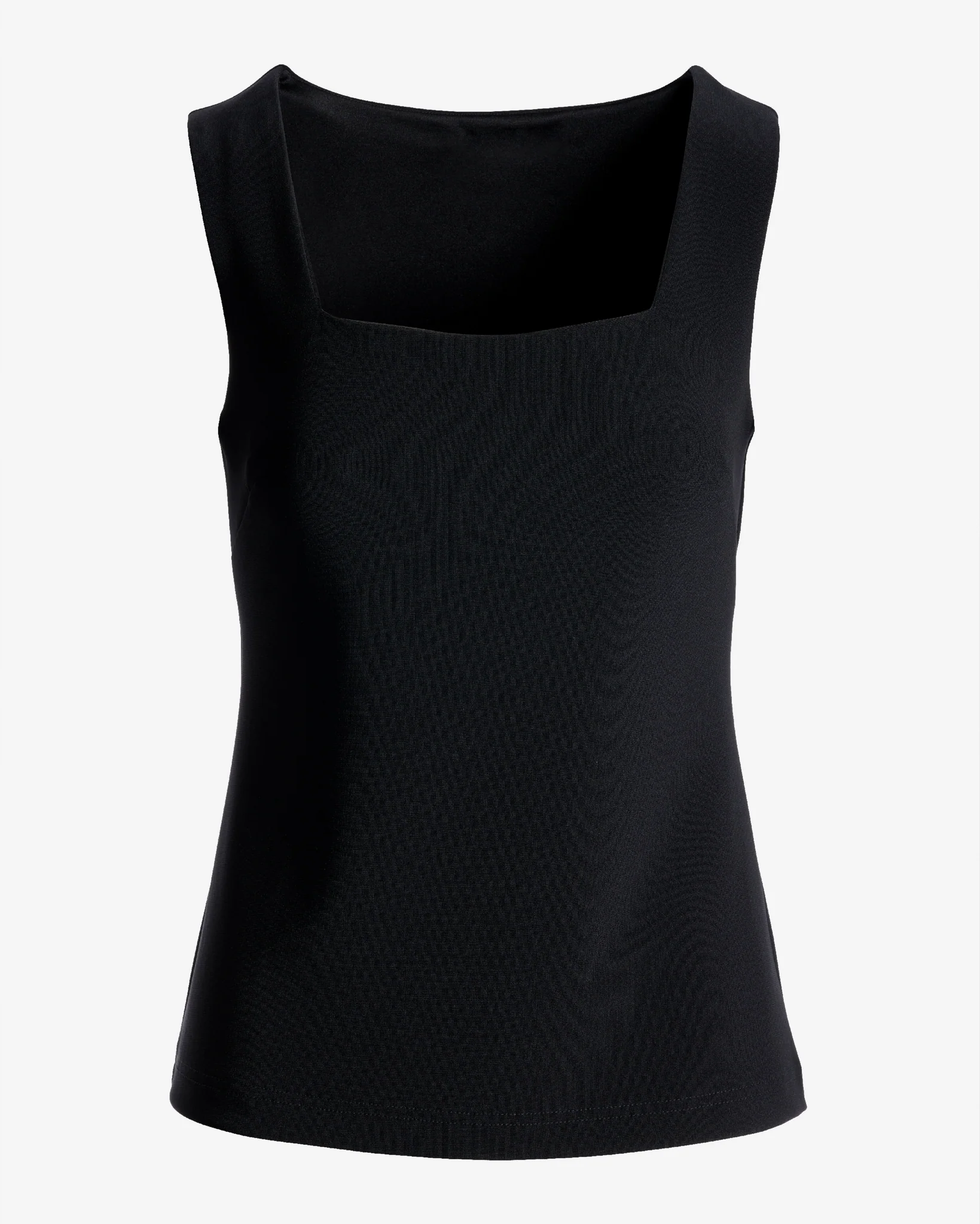 Beyond Travel Square Neck Sleeveless Shell Top Jet Black - Futureuc