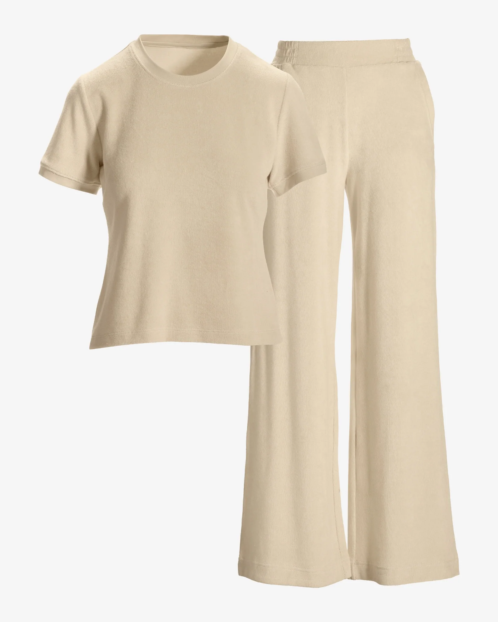 Beach Terry T-Shirt Sport Set Sandshell - Futureuc