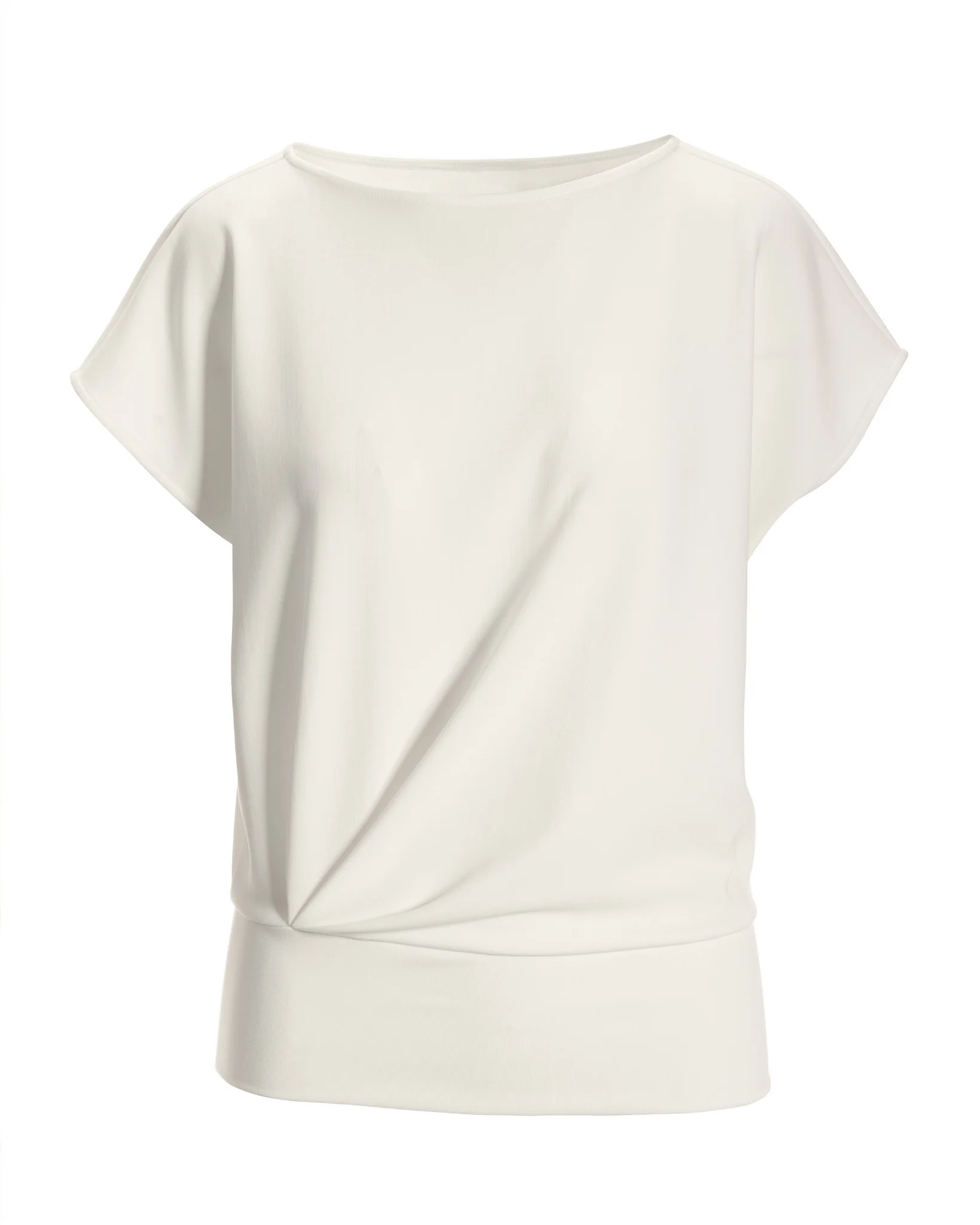 Beyond Travel Bateau Neck Blouson Top Ivory Coast - Futureuc