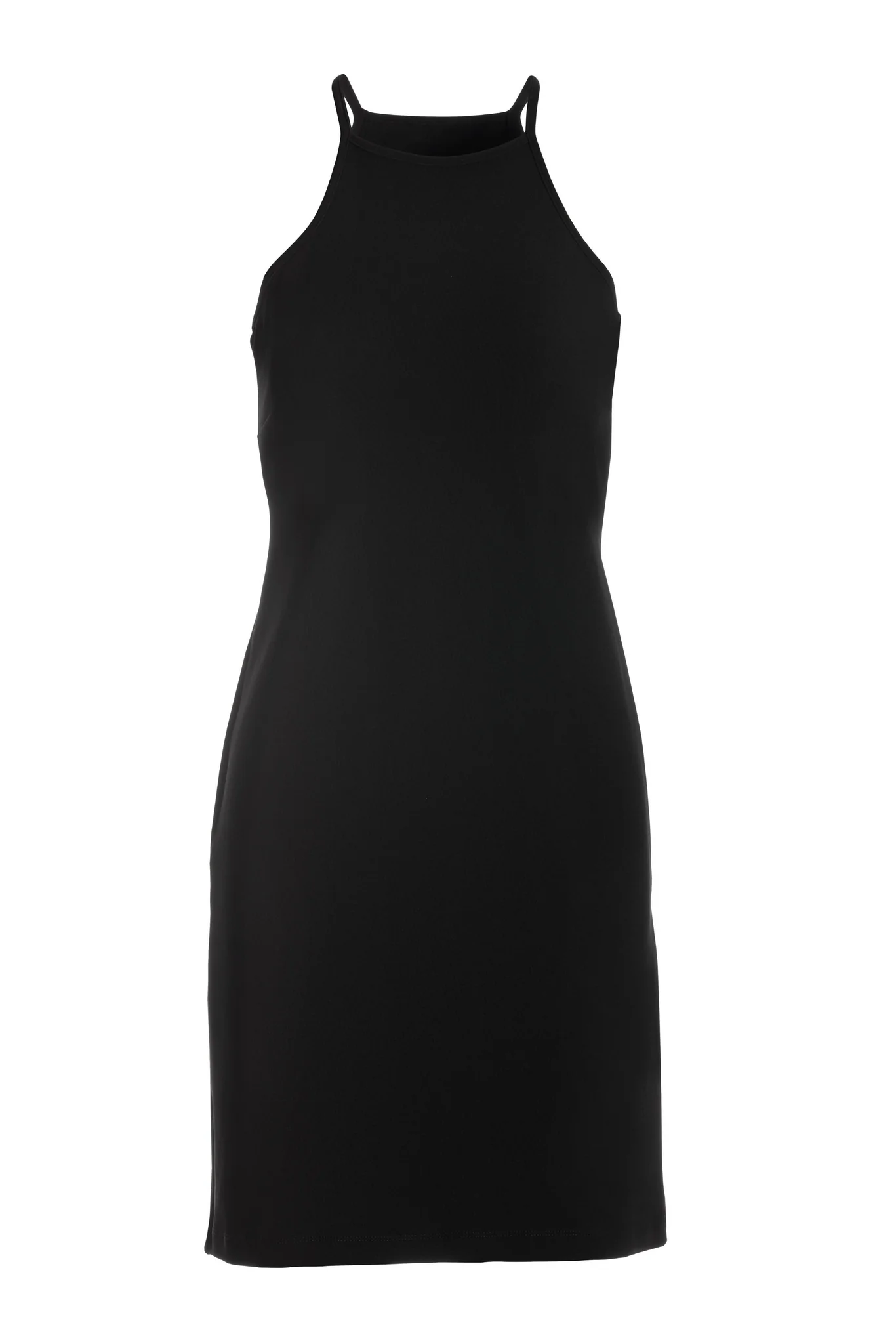 Beyond Travel High Neck Short Dress Jet Black - Futureuc
