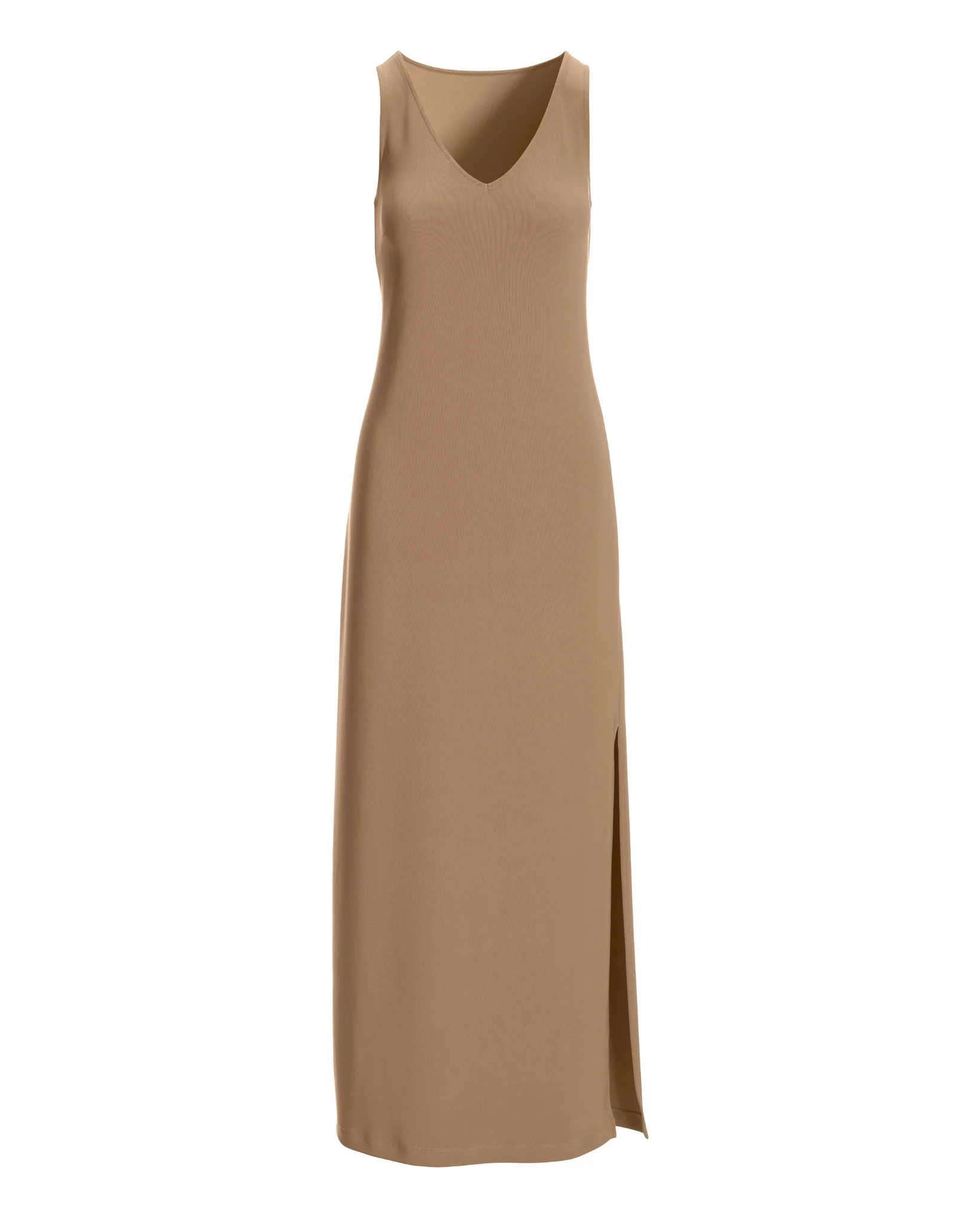Beyond Travel V Neck Maxi Dress Camel - Futureuc