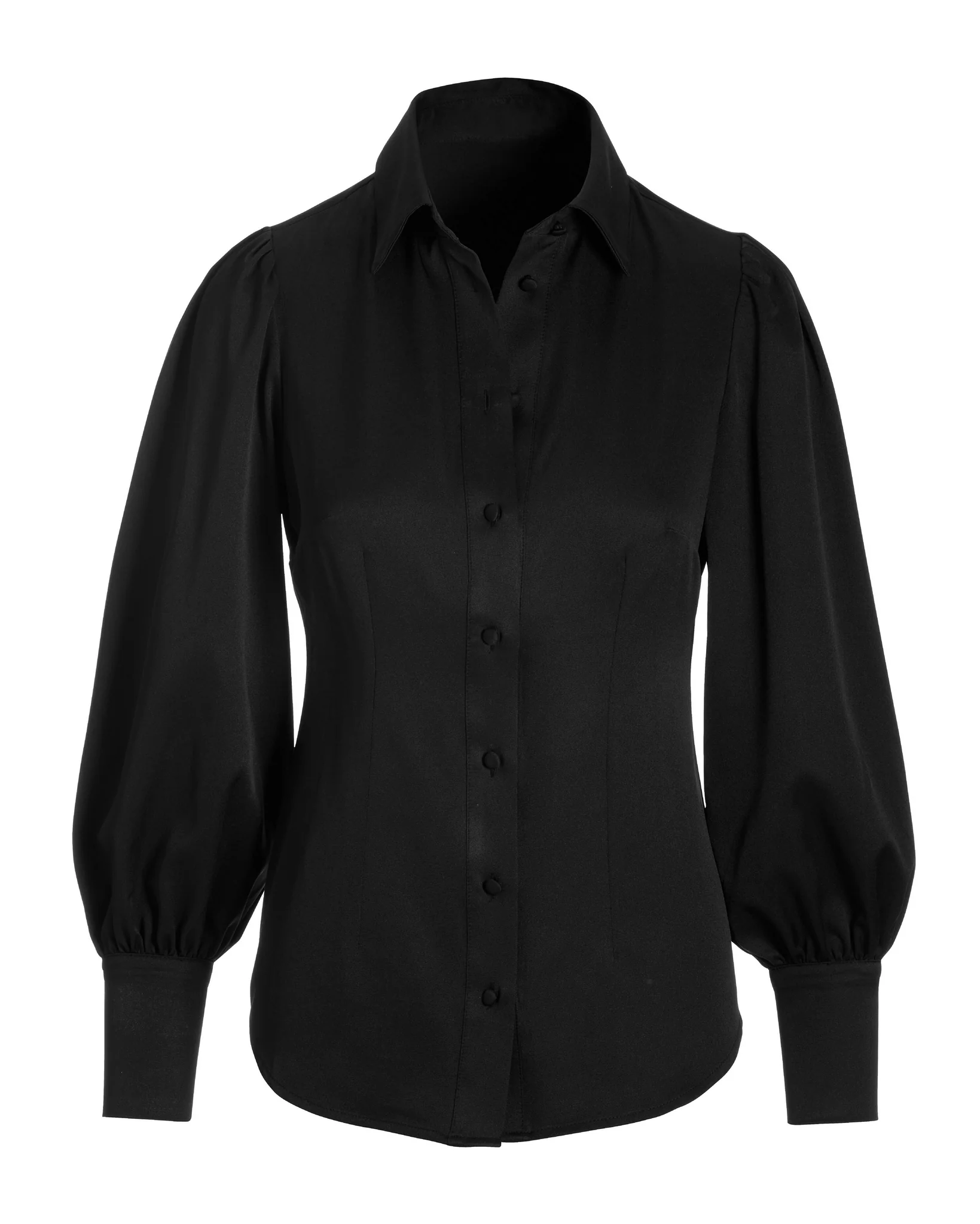 Victoria Chic Drama Sleeve Shirt Black - Futureuc