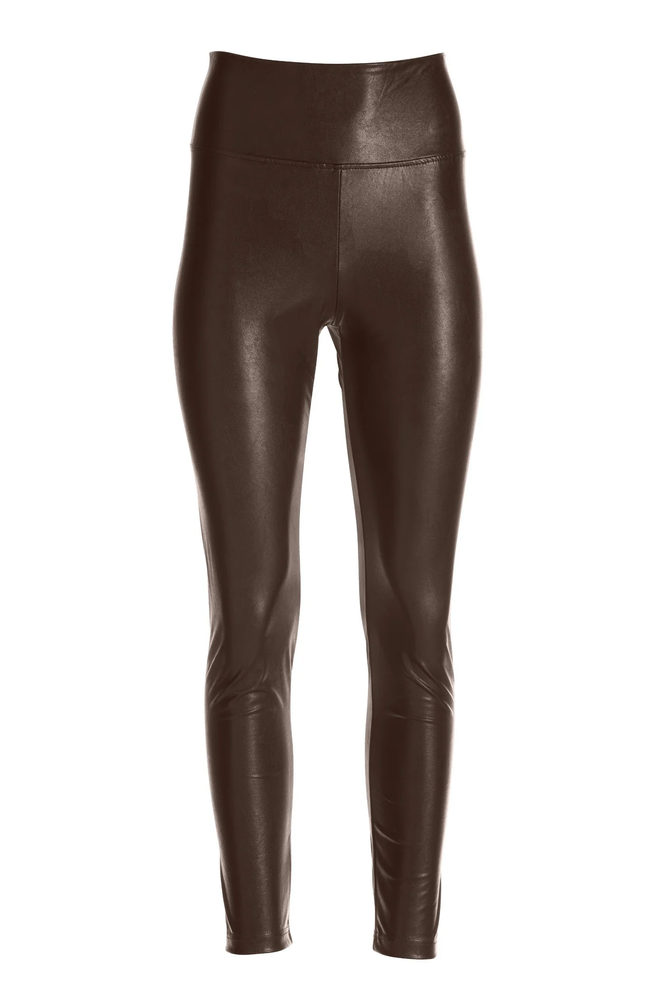 Aspen Faux Leather Pull On Legging Chocolate Torte - Futureuc