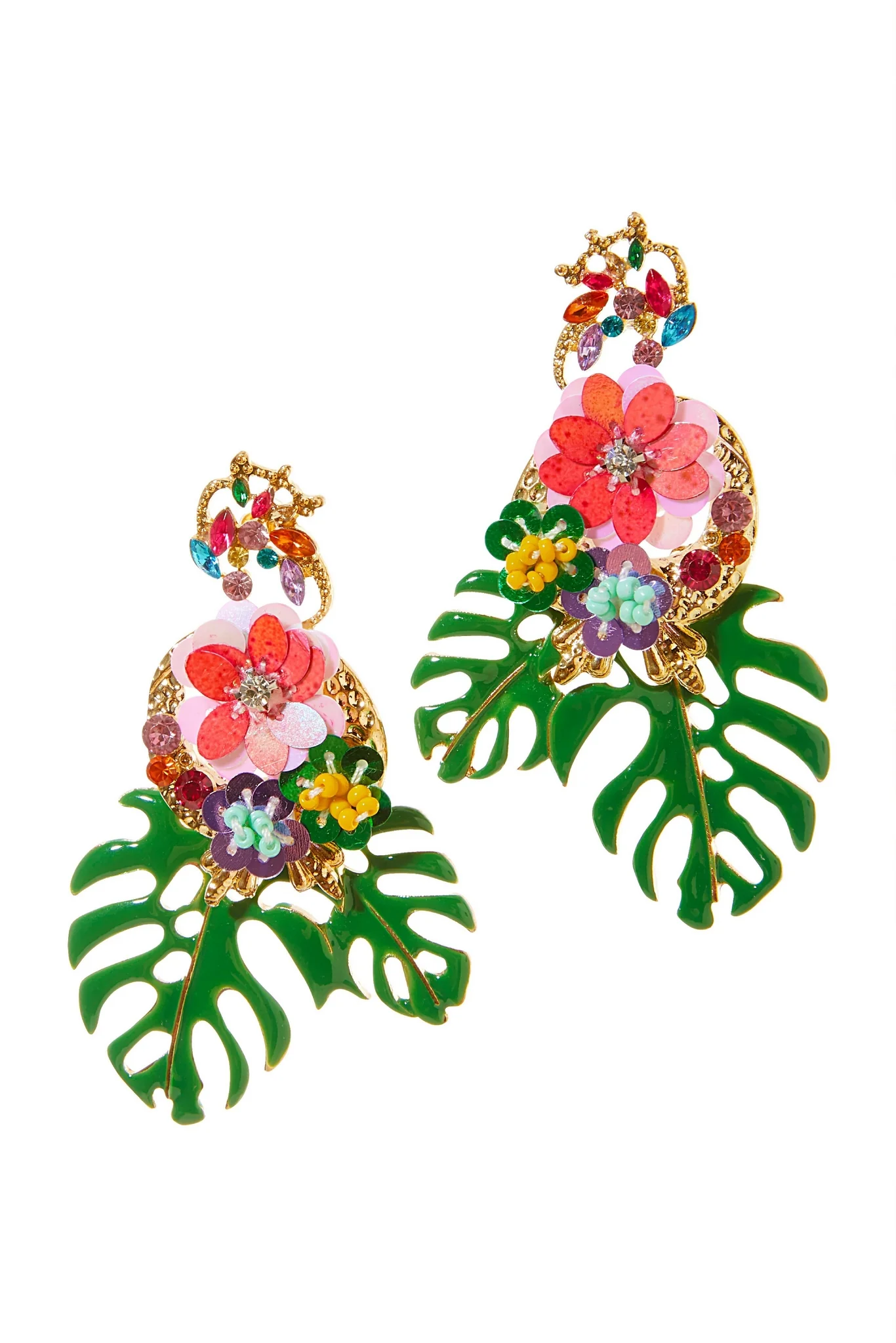 Beaded Tropical Earrings Multi - Futureuc