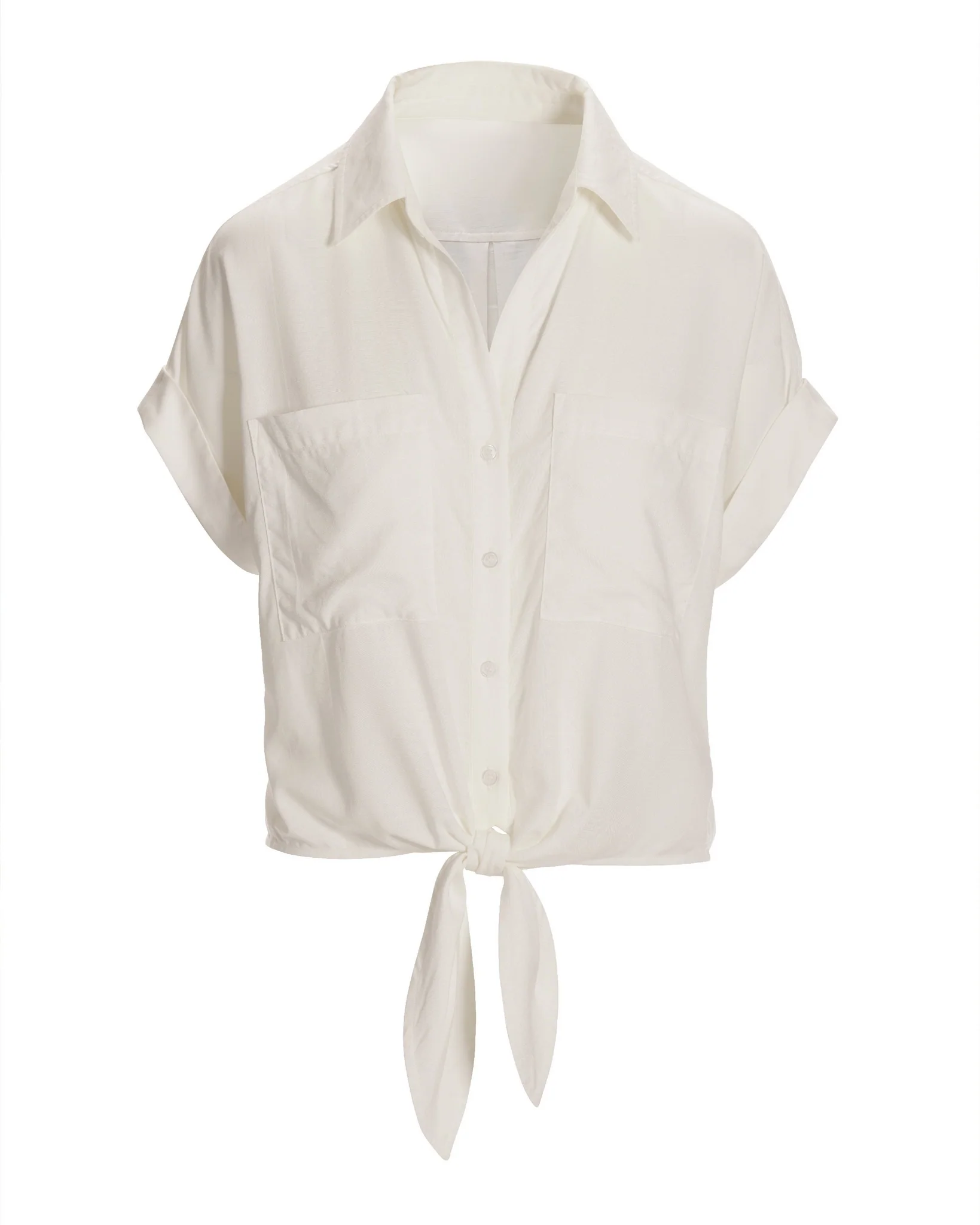Versatile Short Sleeve Camp Shirt Off White - Futureuc