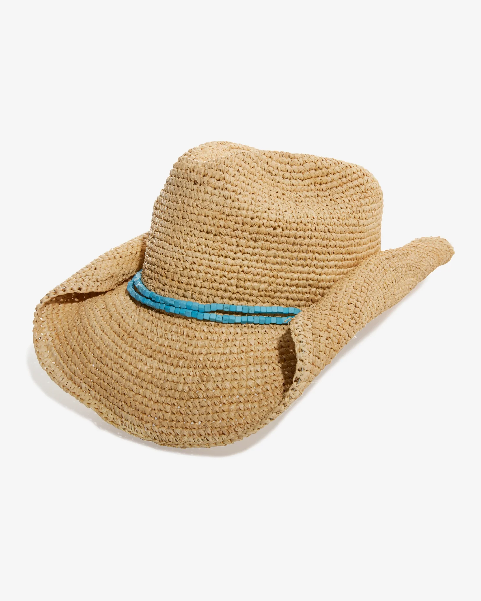 Beaded Embellished Cowboy Hat Natural - Futureuc