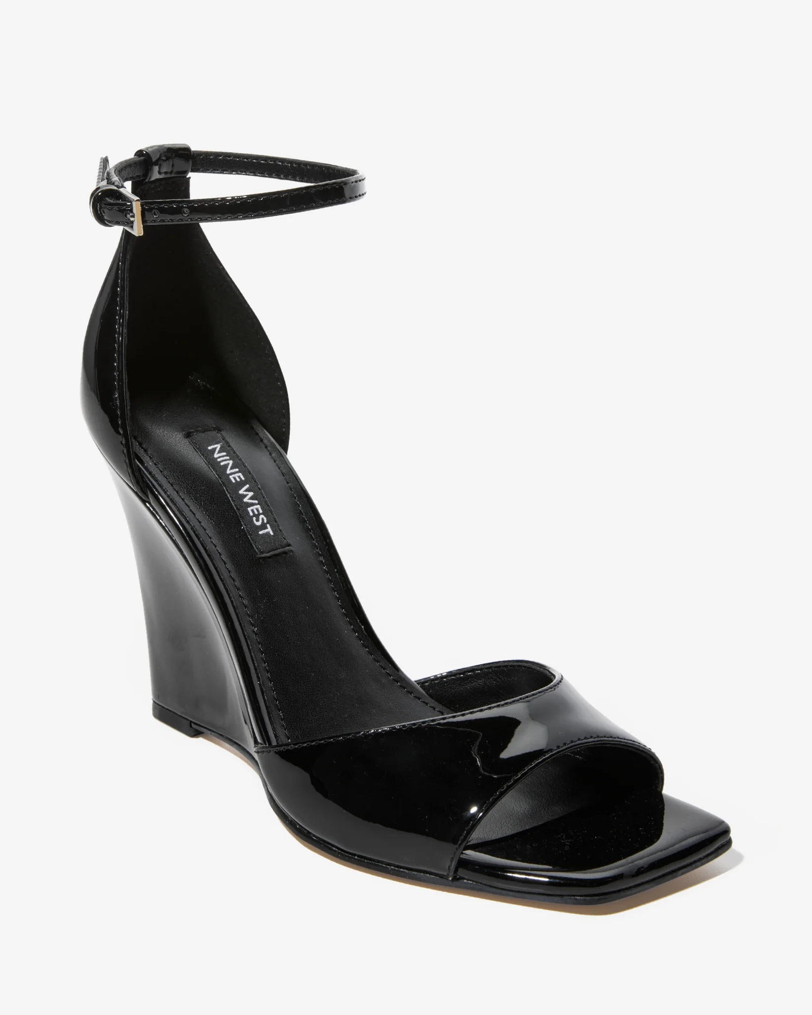 Ankle Strap Wedge Black - Futureuc