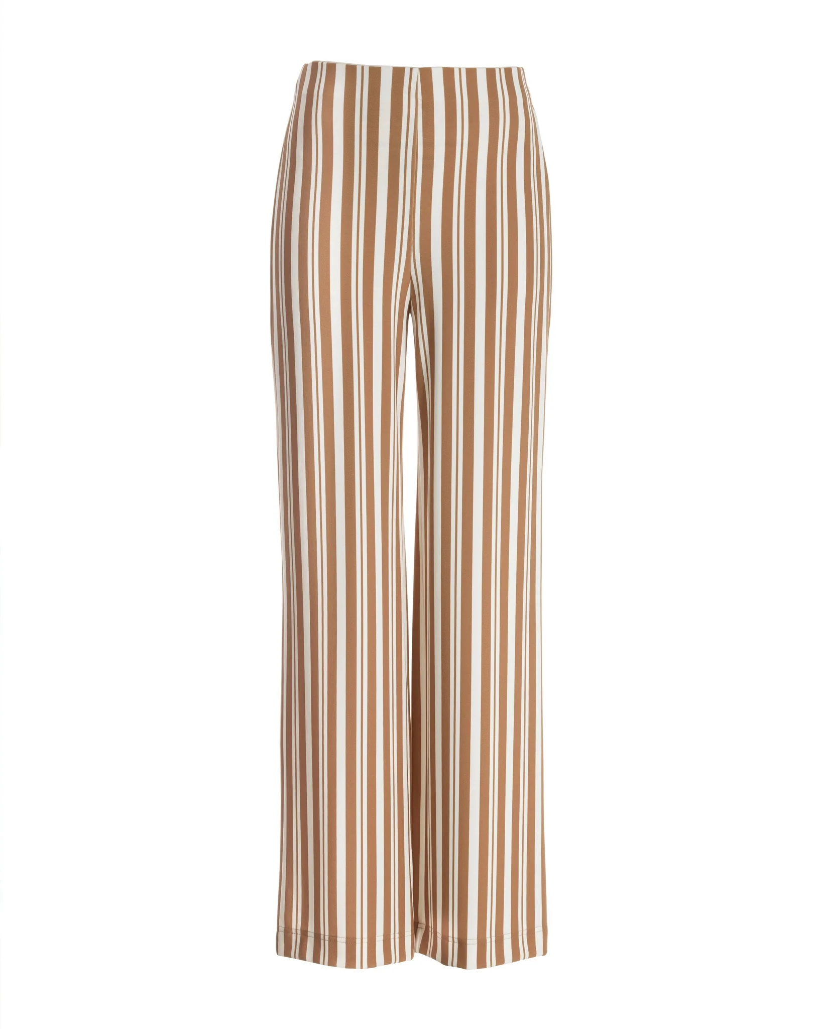 Beyond Travel Camel Stripe High Rise Palazzo Pant Camel - Futureuc