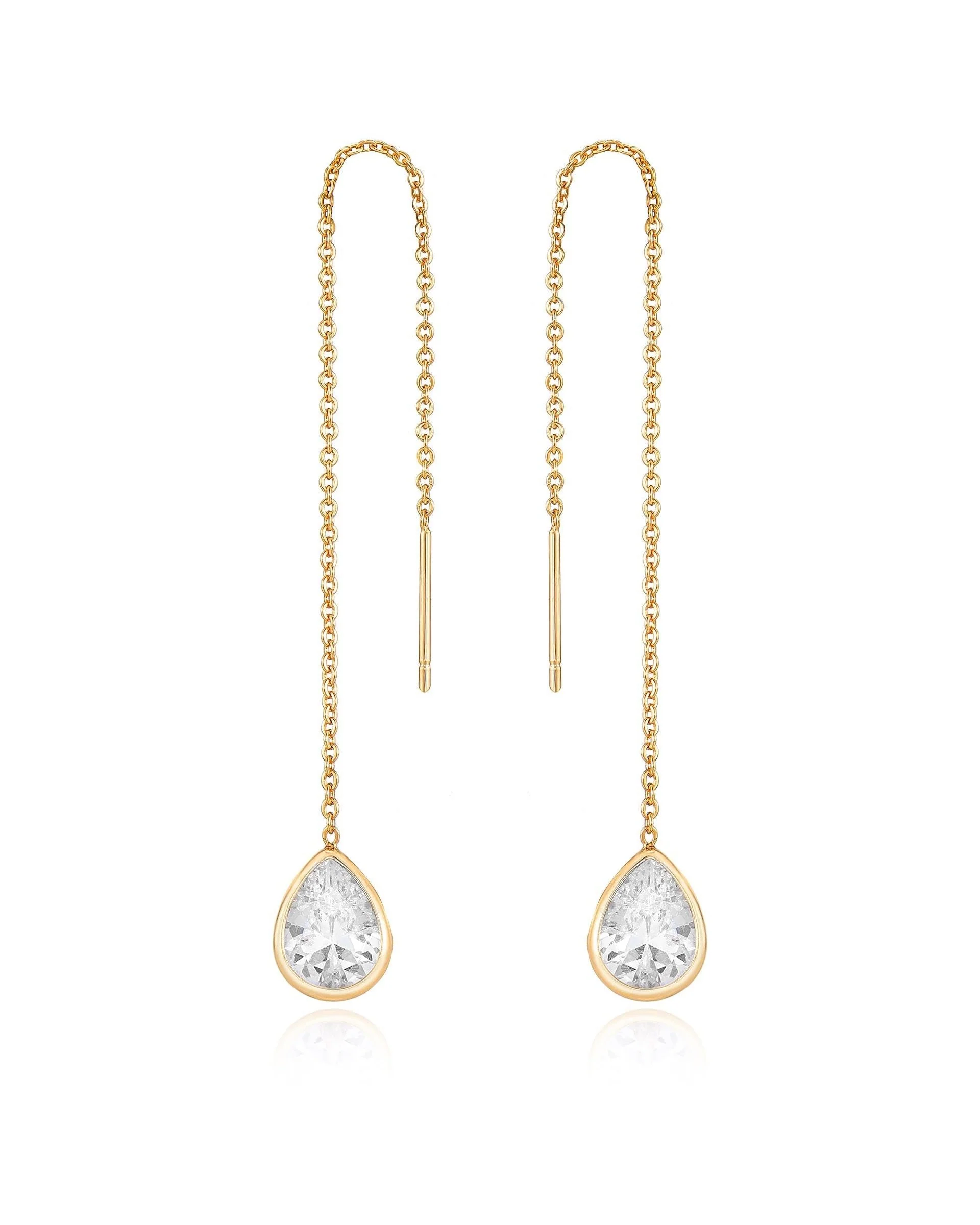 Barely There Chain and Crystal Dangle Earrings - Futureuc