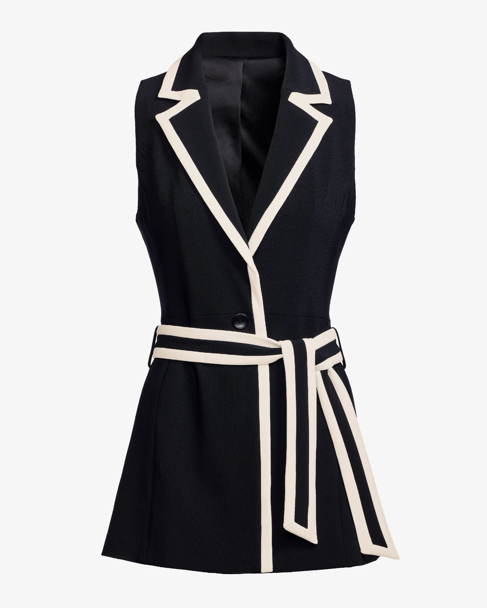 Beyond Travel Piped Vest Jet Black/Ivory Coast - Futureuc