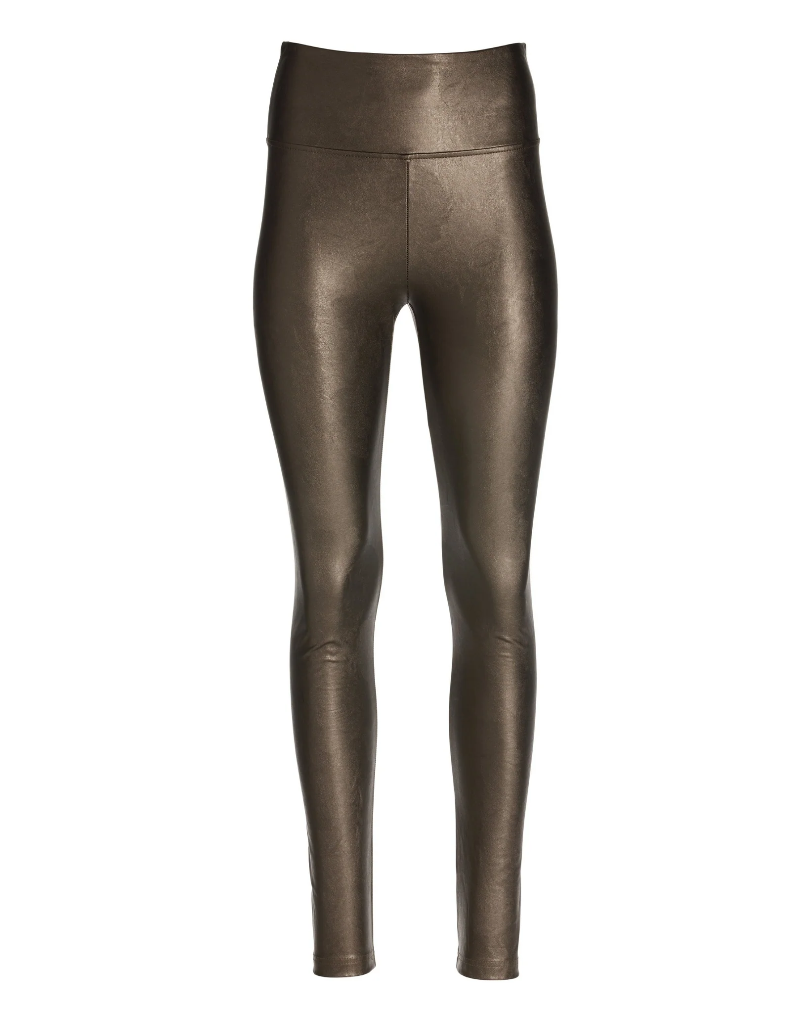 Aspen Faux Leather Pull On Legging Metallic Pewter - Futureuc