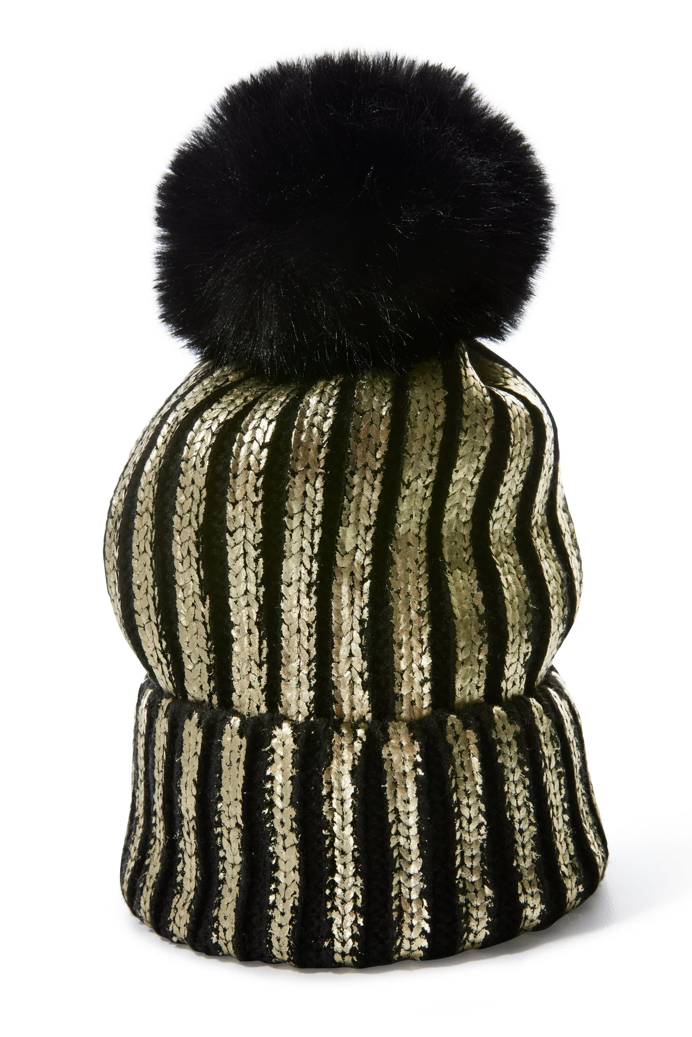 Black And Gold Metallic Beanie Black/Gold - Futureuc