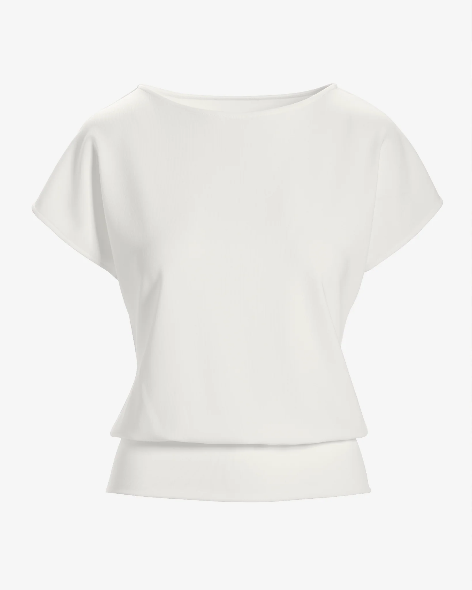Beyond Travel Short Sleeve Blouson Top Ivory Coast - Futureuc