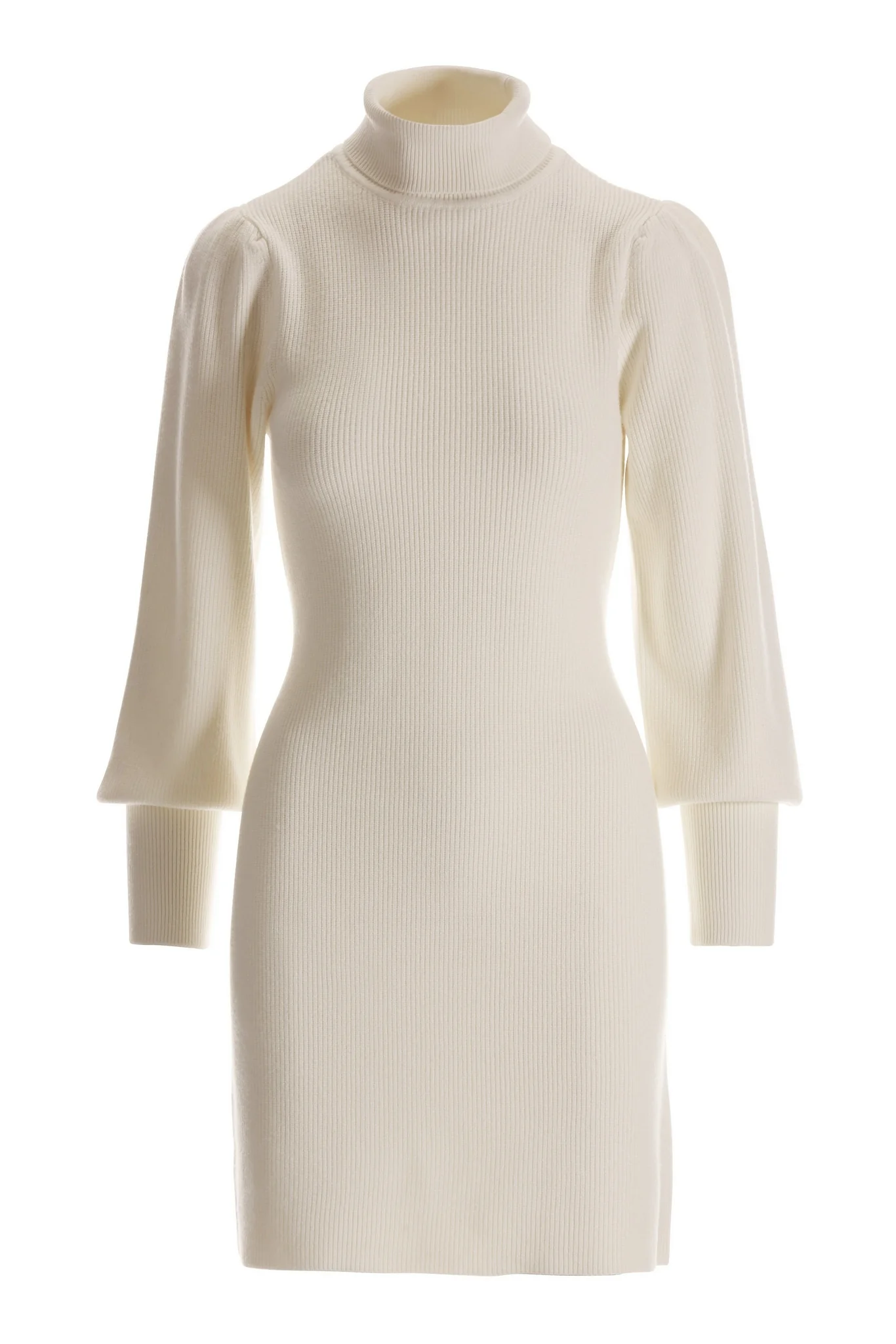 Balloon Sleeve Sweater Dress Cream - Futureuc