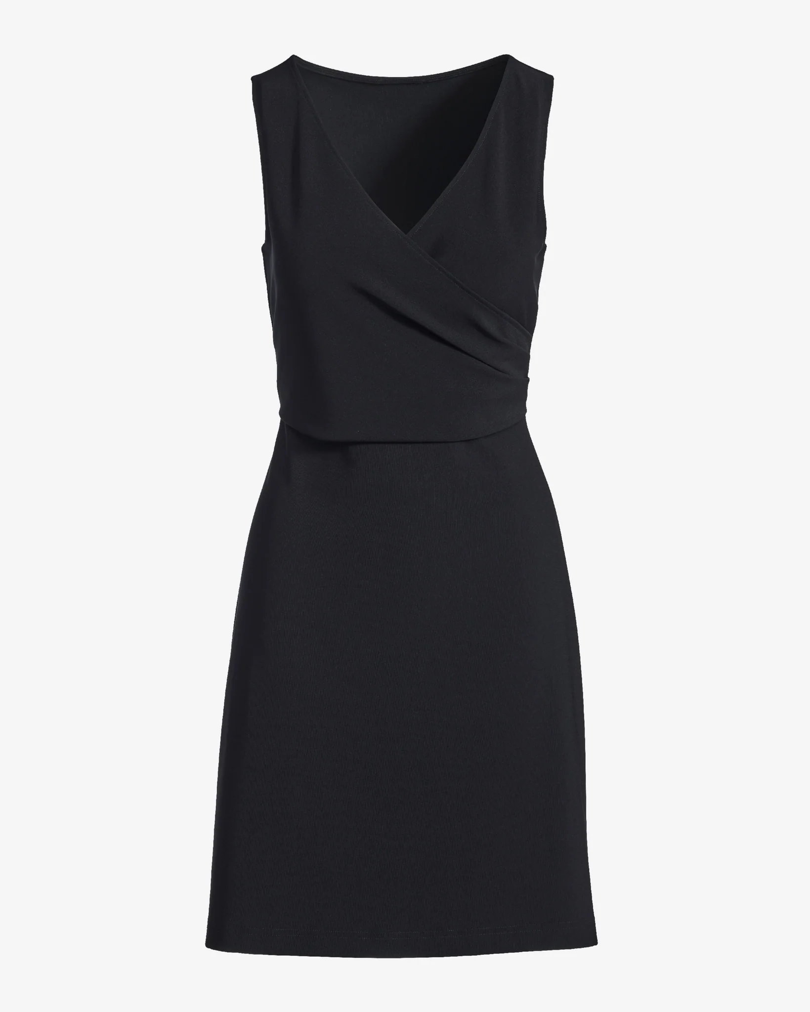 Beyond Travel Cross Front Dress Jet Black - Futureuc
